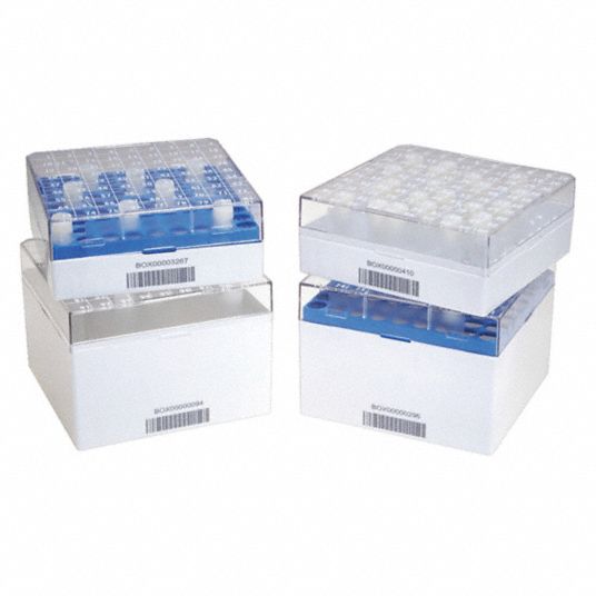 5 1/4 in Overall Lg, 5 1/4 in Overall Wd, Cryogenic Vial 2D Box ...