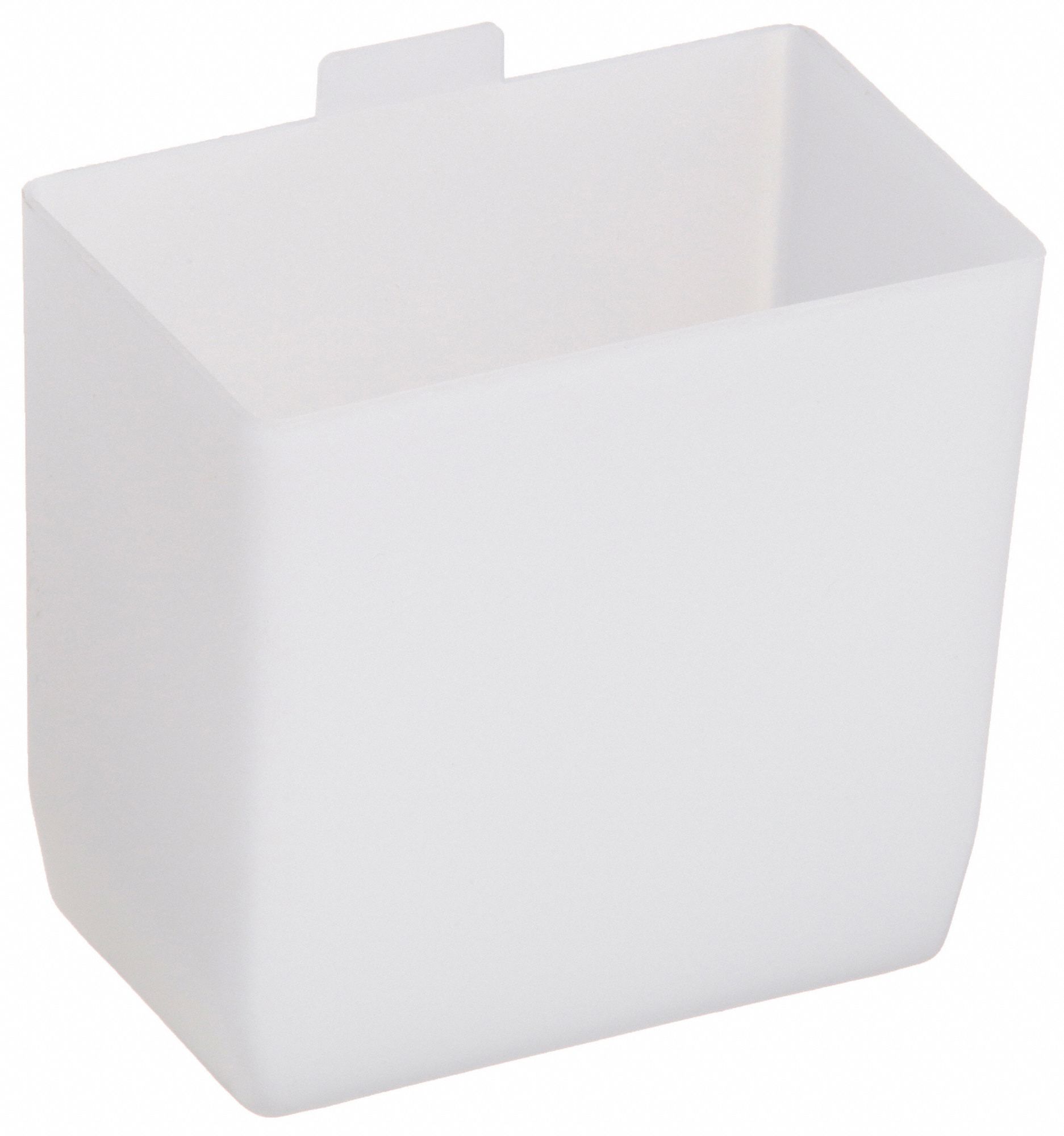 BIN CUPS, 2 IN X 3¼ IN X 3 IN, CLEAR, POLYMER, 2 LB LOAD CAPACITY, PLASTIC