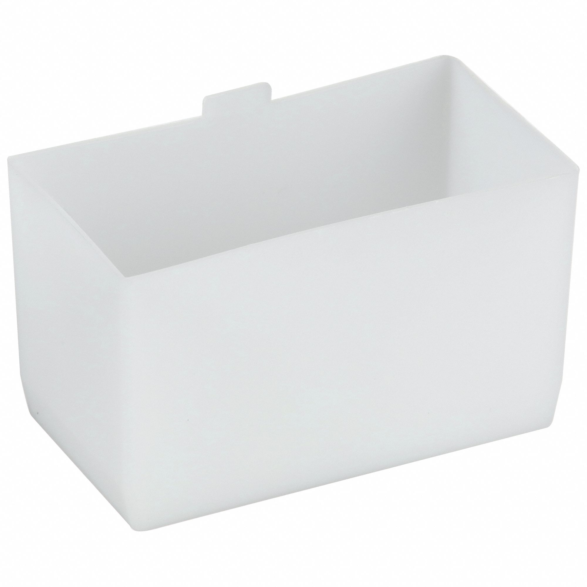 BIN CUPS, 2¾ IN X 5 IN X 3 IN, CLEAR, POLYMER, 2 LB LOAD CAPACITY, PLASTIC