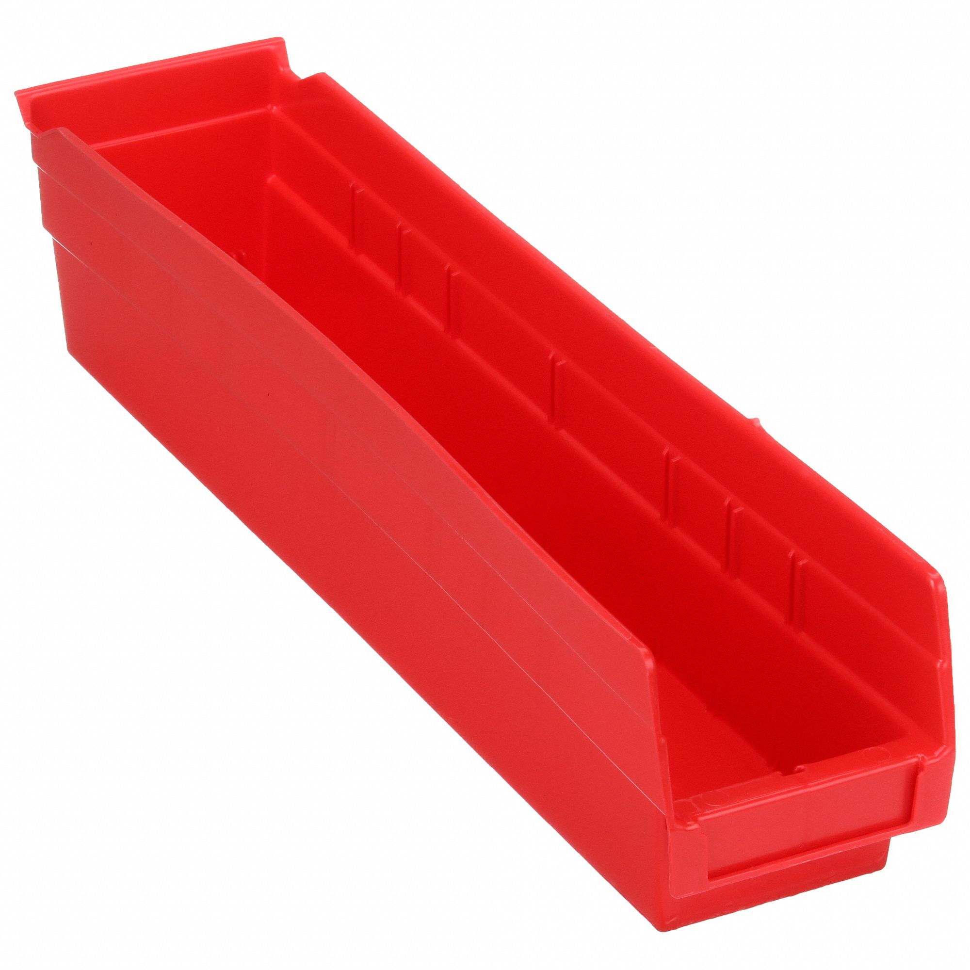 SHELF BIN,RED,123 CU. IN.VOL CAPACITY