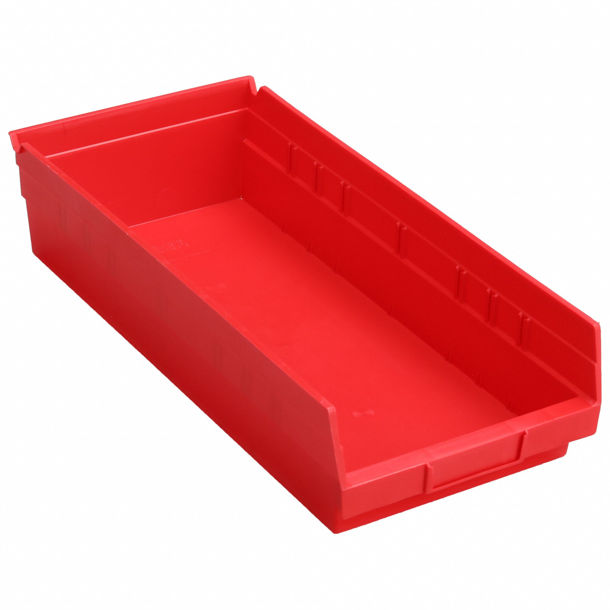 SHELF BIN,RED,214 CU. IN.VOL CAPACITY