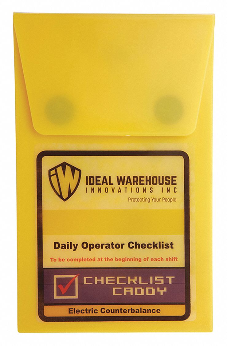 IRONGUARD, Polyethylene, Yellow, Daily Operator Checklist - 48WH64