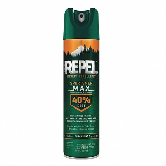 Insect Repellent: Aerosol, DEET, 40.00% DEET Concentration, Outdoor Only, 6.5 oz