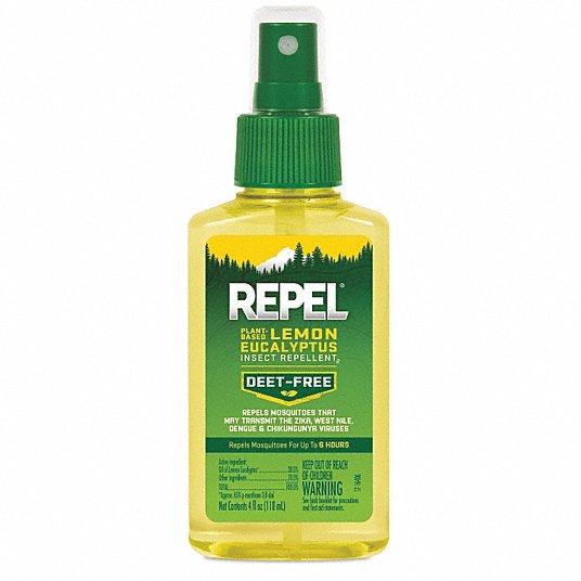Insect Repellent: Liquid Spray, Lemon Eucalyptus Oil, DEET-Free, Outdoor Only, 4 oz