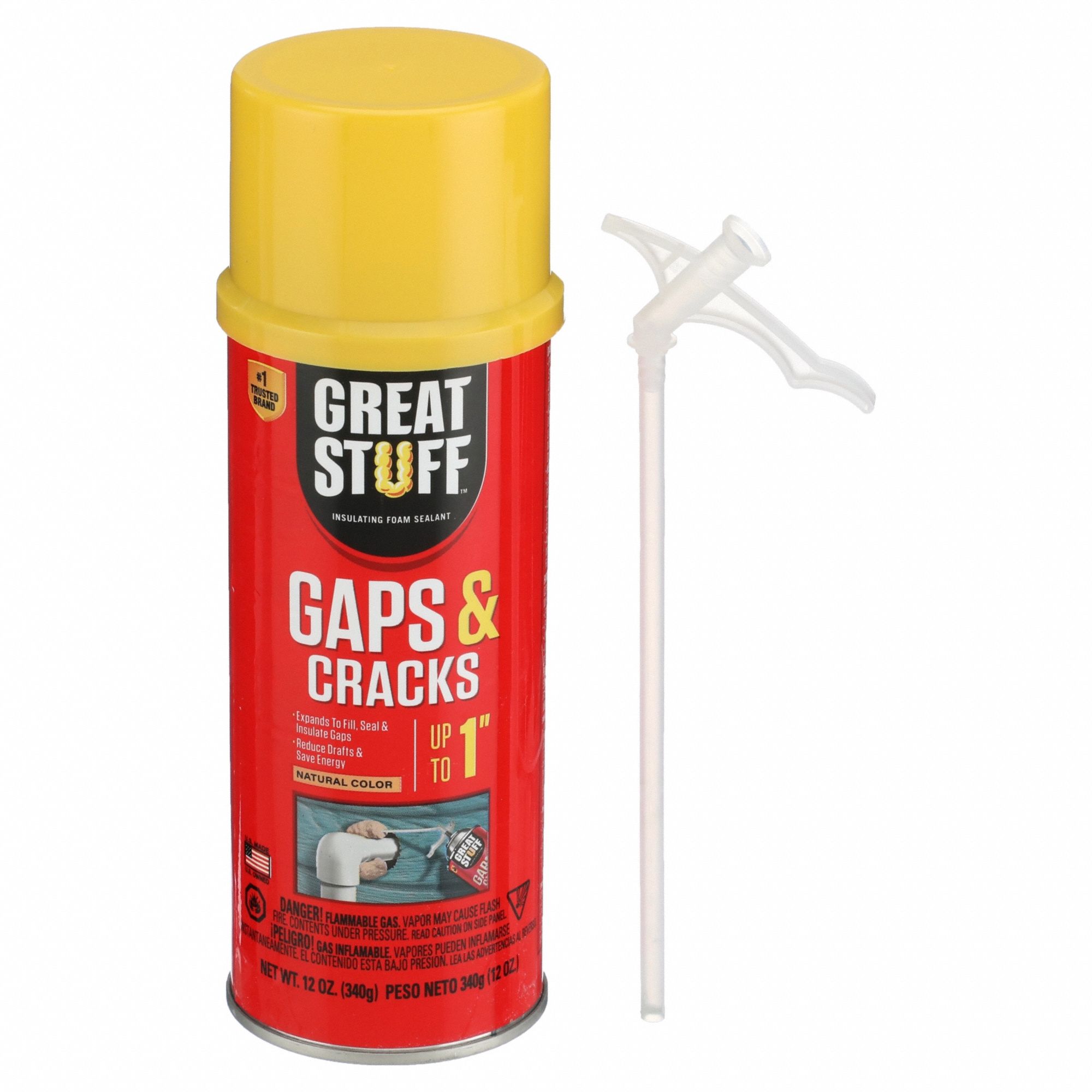 GREAT STUFF Gaps and Cracks 12 oz Straw Indoor/Outdoor Spray Foam Insulation  in the Spray Foam Insulation department at
