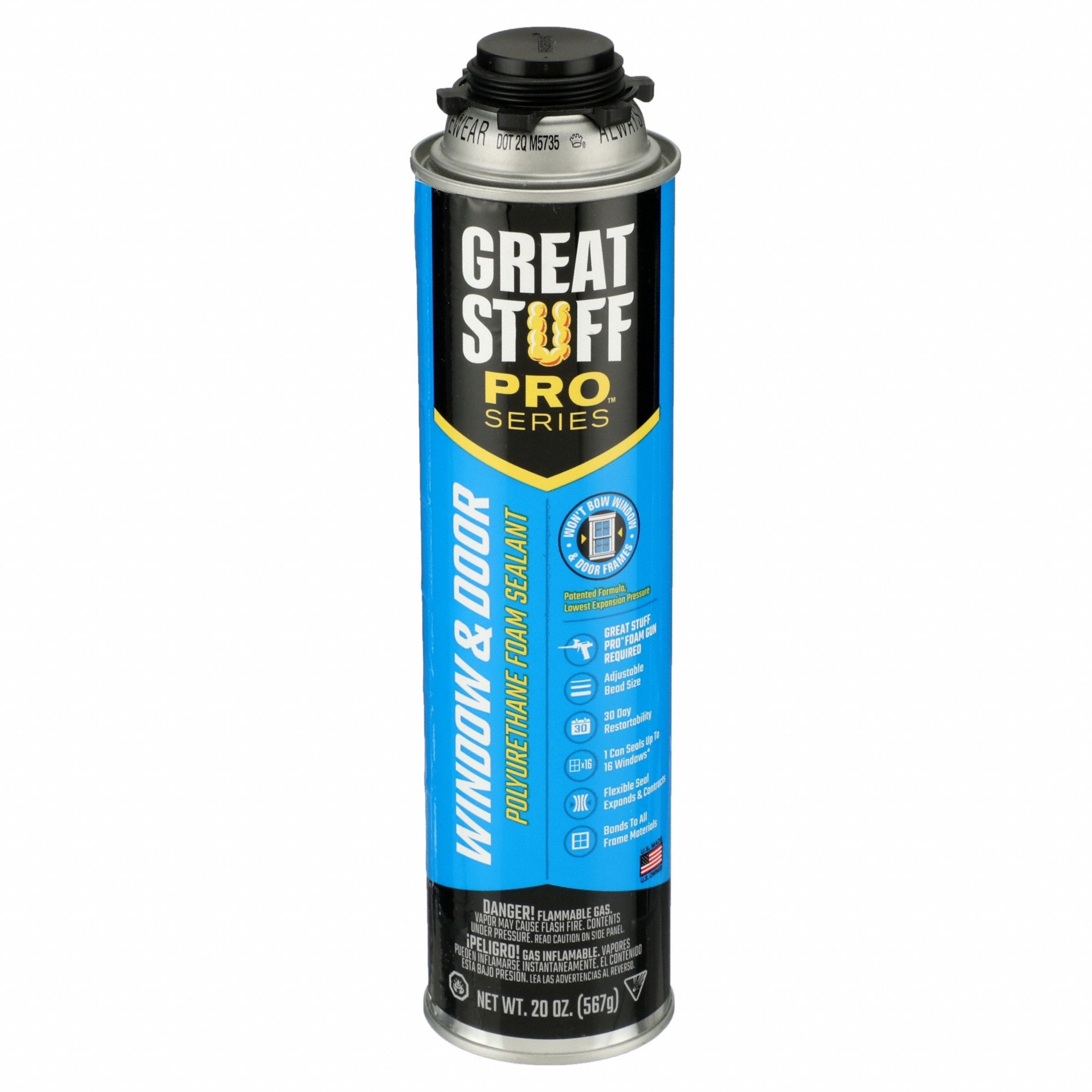 GREAT STUFF, Gun Grade, Yellow, Insulating Spray Foam Sealant 48WK21