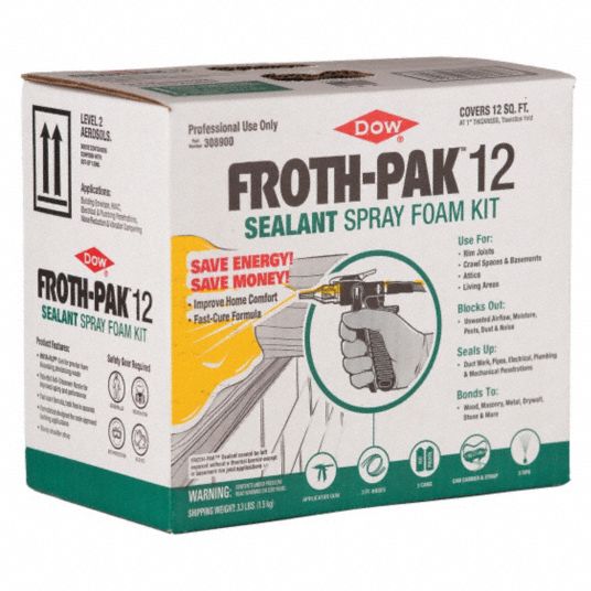 FROTHPAK Foam Sealant Kit 2 Components, 3.3 lb Size, Two Cylinders