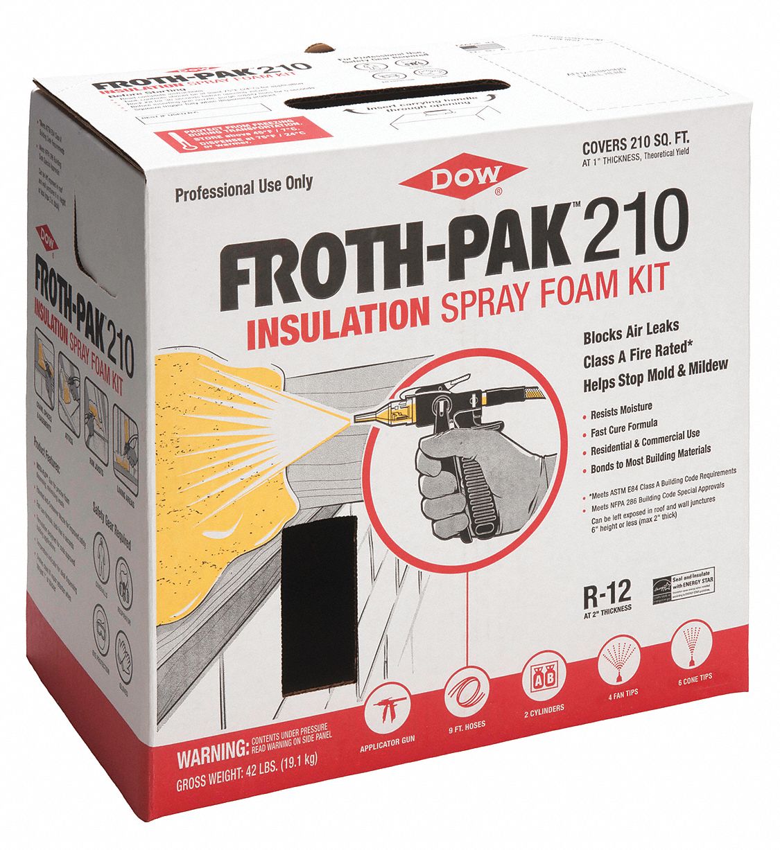 FROTHPAK Foam Insulation Kit 2 Components, 42 lb Size, Two Cylinders
