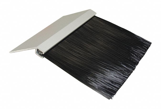 Brush Seal: 45° Angle, Nylon, 2 in Brush Lg, 3 ft_5 ft Composite Widths