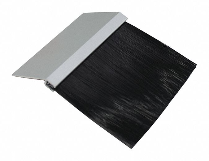 Brush Seal: 45° Angle, Nylon, 3 in Brush Lg, 3 ft_5 ft Composite Widths