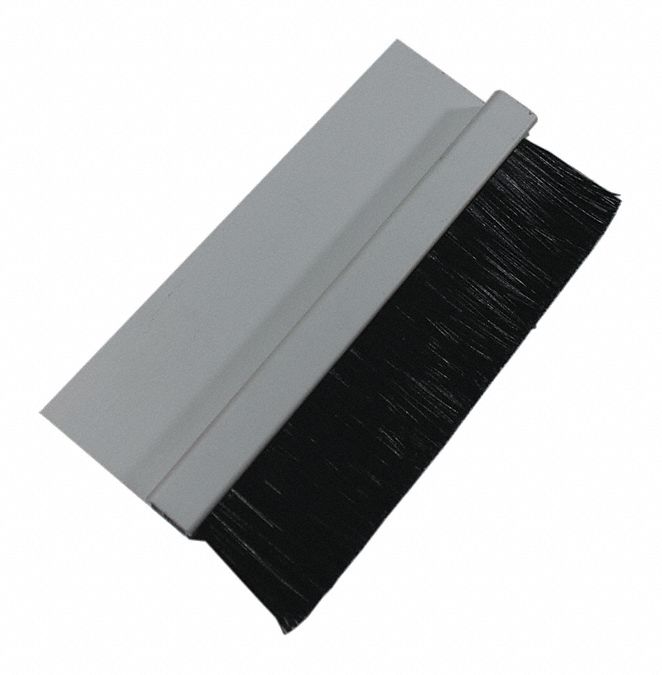 Brush Seal: Straight, Polypropylene, 1 in Brush Lg, 1 1/2 in Holder Lg