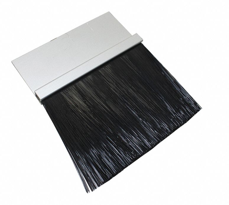 Brush Seal: Straight, Polypropylene, 3 in Brush Lg, 1 1/2 in Holder Lg