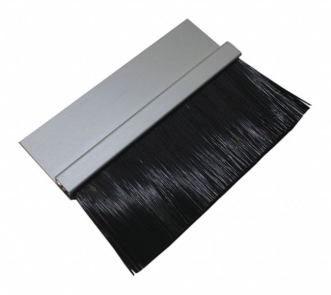 Brush Seal: Straight, Polypropylene, 2 in Brush Lg, 1 1/2 in Holder Lg
