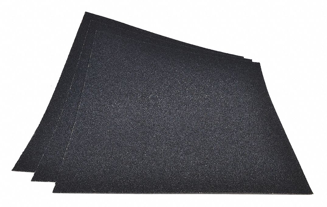 ARC ABRASIVES Sandpaper Sheet, 320 Grit, Aluminum Oxide, 11 in Length