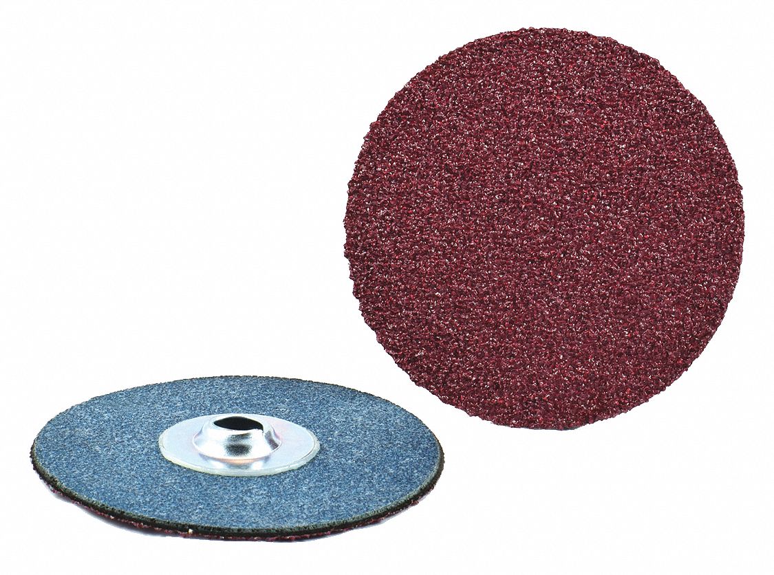 Quick-Change Sanding Disc: TS, 3", Aluminum Oxide, 36 Grit, Y Wt Cloth, AO GP, 50 PK