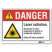 Danger: Laser Radiation. Avoid Eye Or Skin Exposure To Direct Or Scattered Radiation. Class IV Laser Product. Signs