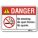 REFLECTIVE NO SMOKING DANGER SIGN, ALUMINUM, HOLE MOUNT, ENGINEER GRADE, 7X10IN, NO SMOKING. NO OPEN FLAMES. NO SPARKS