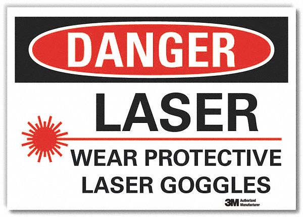  Laser Area Danger Reflective Label: Reflective Sheeting, Adhesive Sign Mounting, Engineer Grade