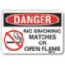 Danger: No Smoking, Matches Or Open Flame Signs