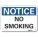 REFLECTIVE NO SMOKING DANGER SIGN, ALUMINUM, MOUNTING HOLES, ENGINEER GRADE, 10 X 14 IN, NO SMOKING