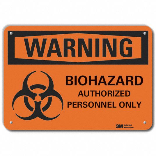 Aluminum, Mounting Holes Sign Mounting, Reflective Biohazard Warning ...