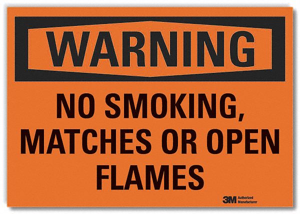 Warning Sign: Non-PVC Polymer, Adhesive Sign Mounting, 7 in x 10 in Nominal Sign Size
