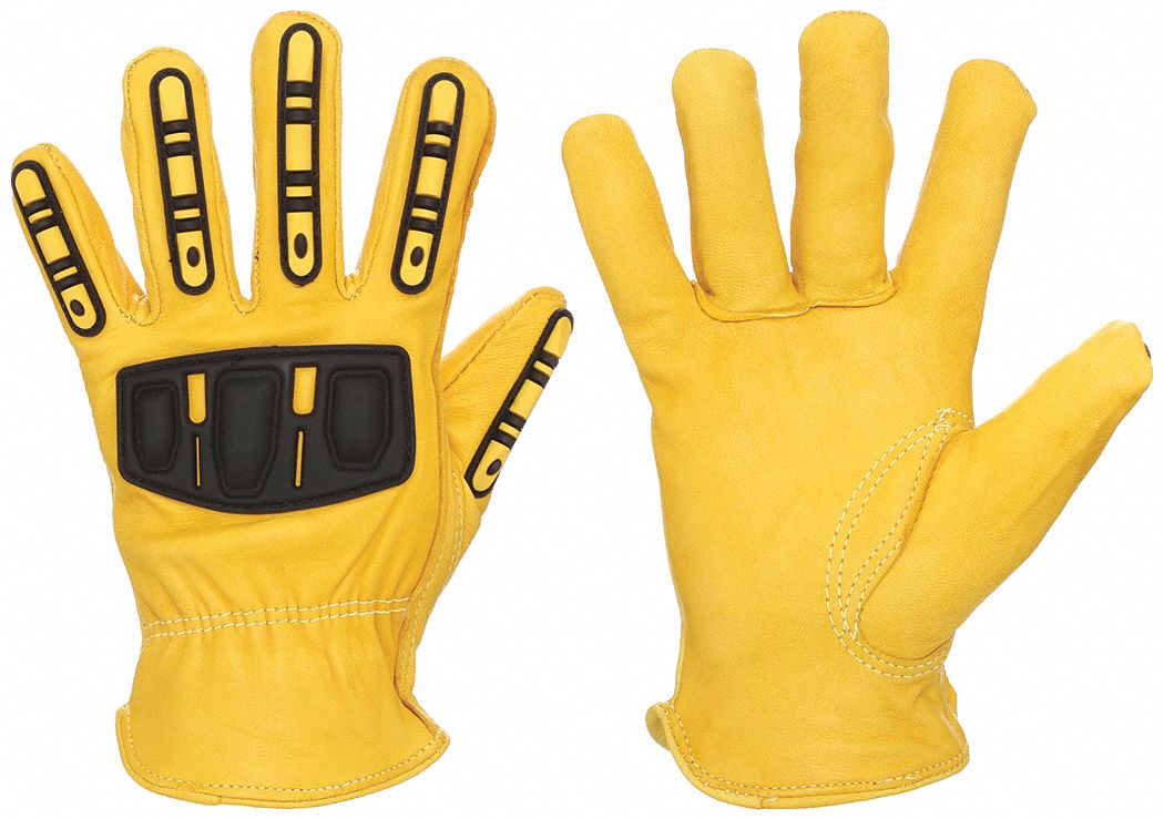 GANTS,G,DORE/JAUNE,JERSEY,CUIR CHEVRE,PR