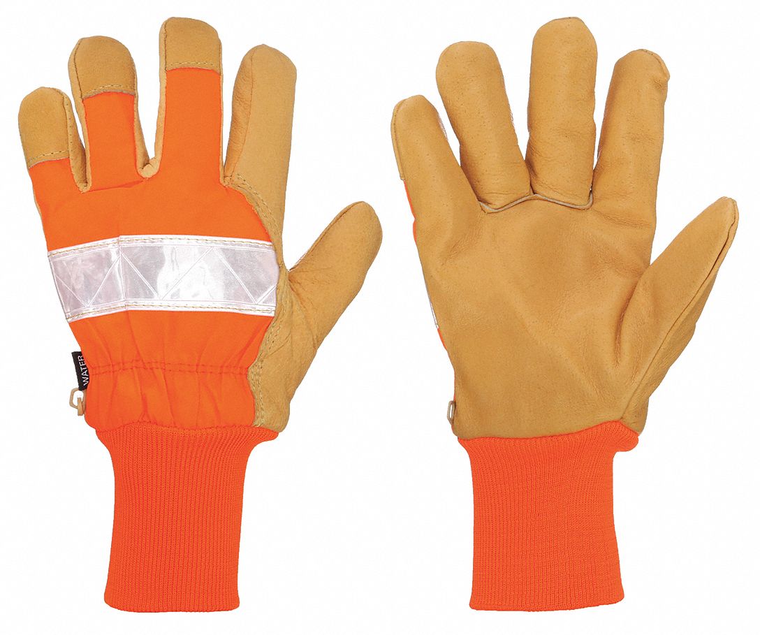 Gloves, 2XL, Gold/Orange,