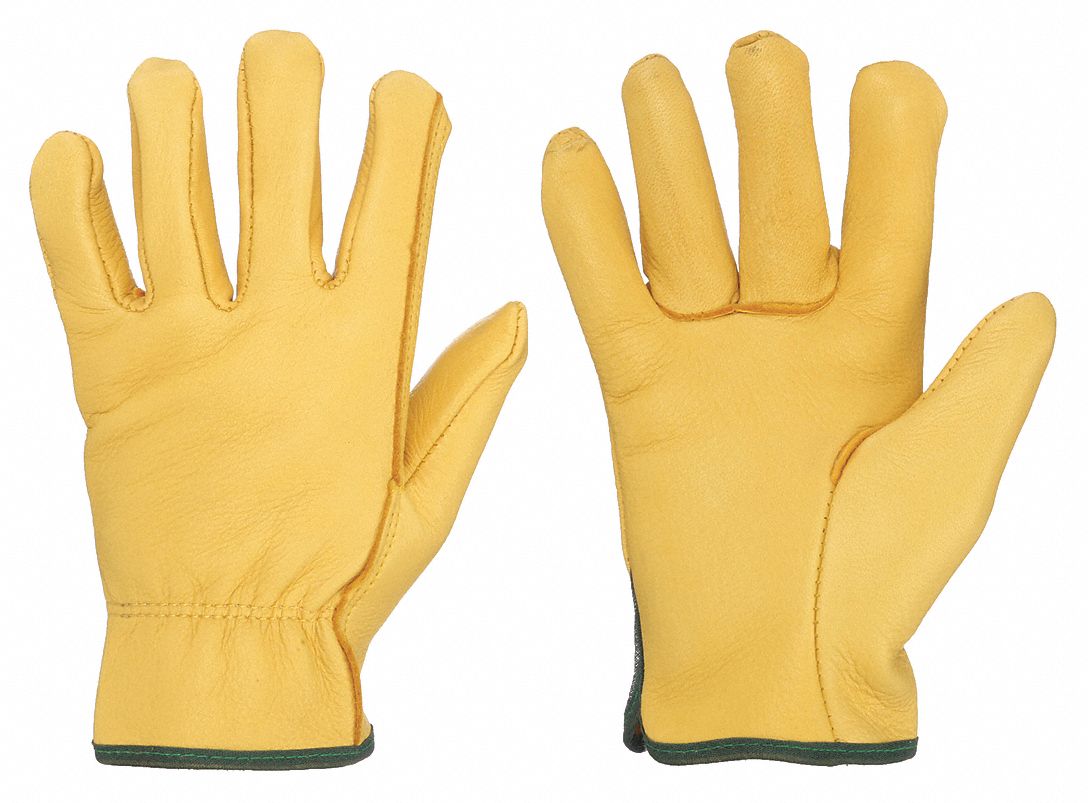 GANTS CUIR,JAUNE,2TG,PAIRE