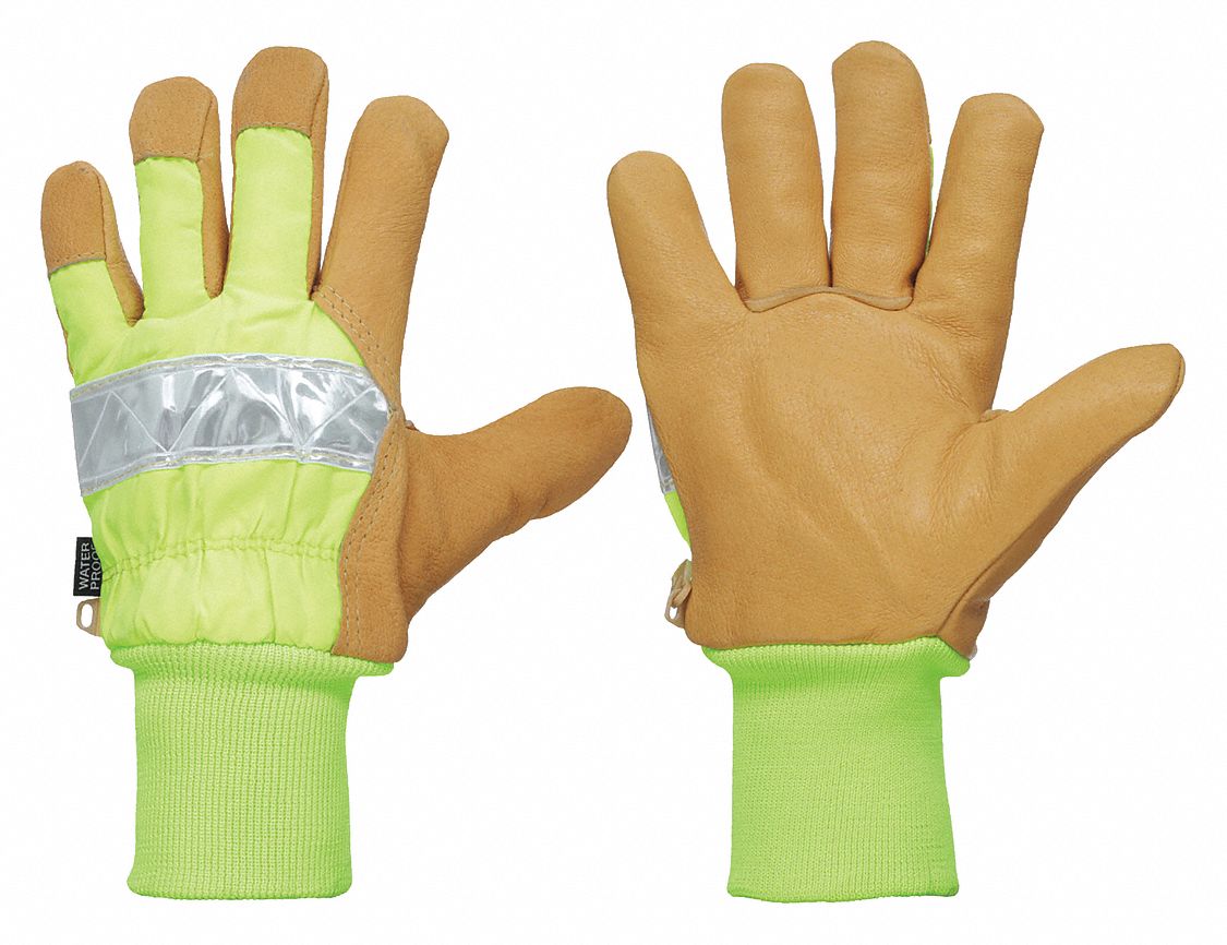 Gloves, Hi-Vis Lime, M, Wtrpf Thermal, PR