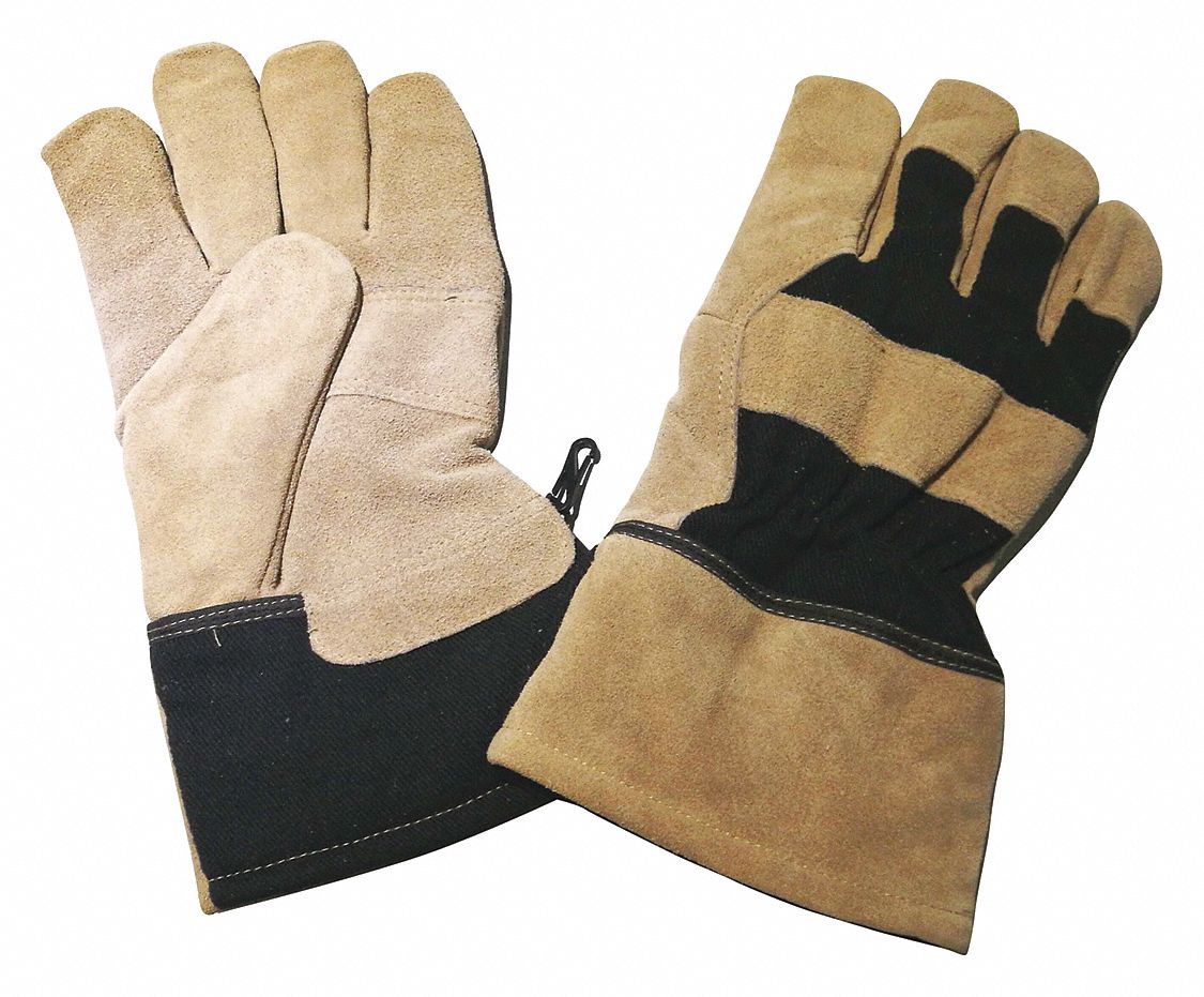 beige cotton gloves