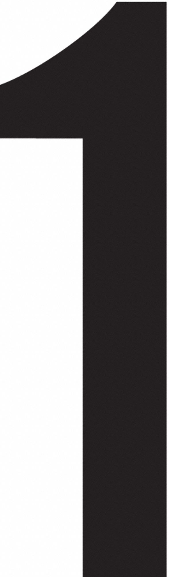 Number Label: 3 1/2 in Character Ht, Indoor/Outdoor, Non-Reflective, Black, 1, 50 Pieces, 50 PK