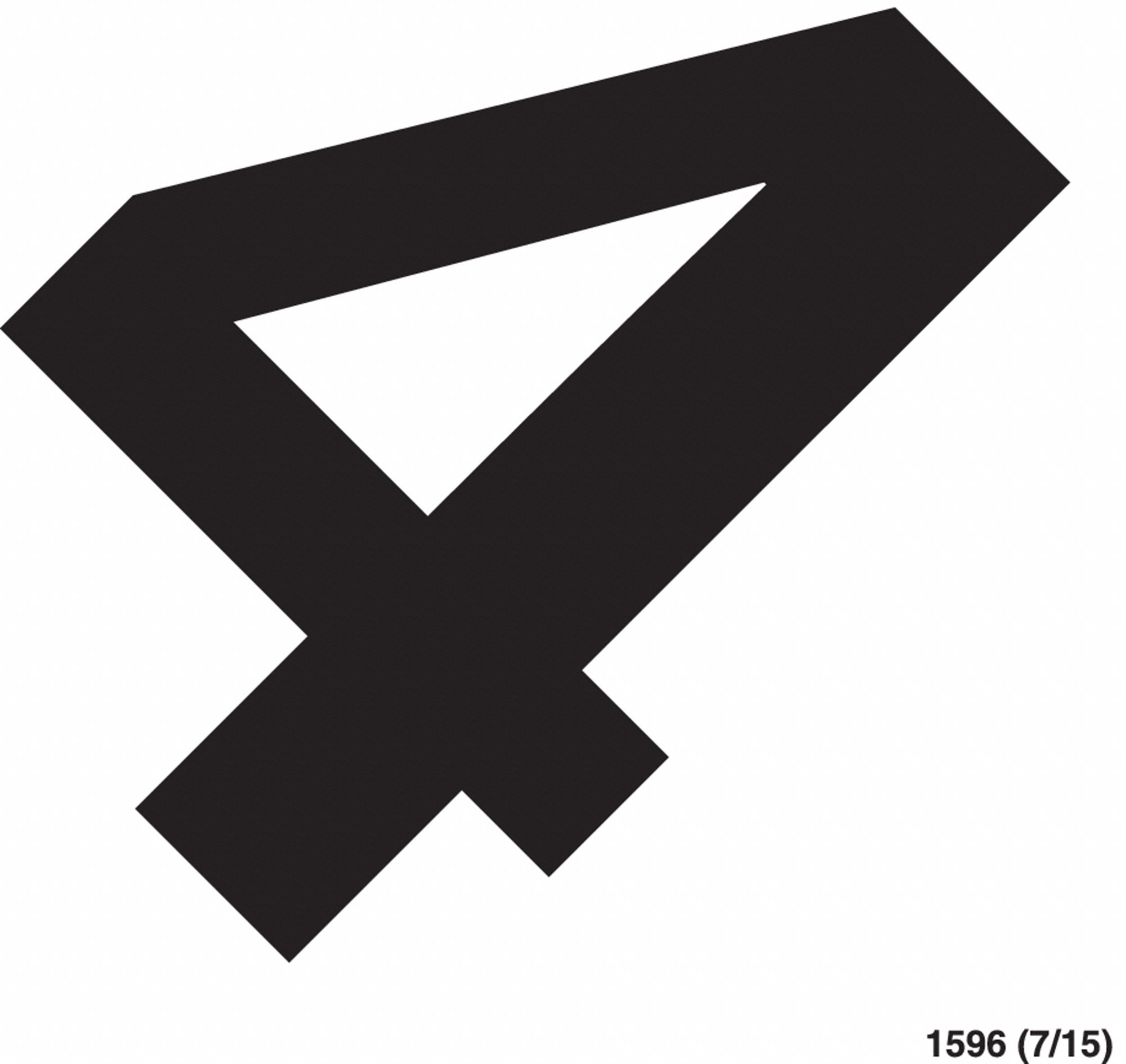 Number Label: 3 3/4 in Character Ht, Indoor Only, Non-Reflective, Black, 4, 20 Pieces, Black, 20 PK