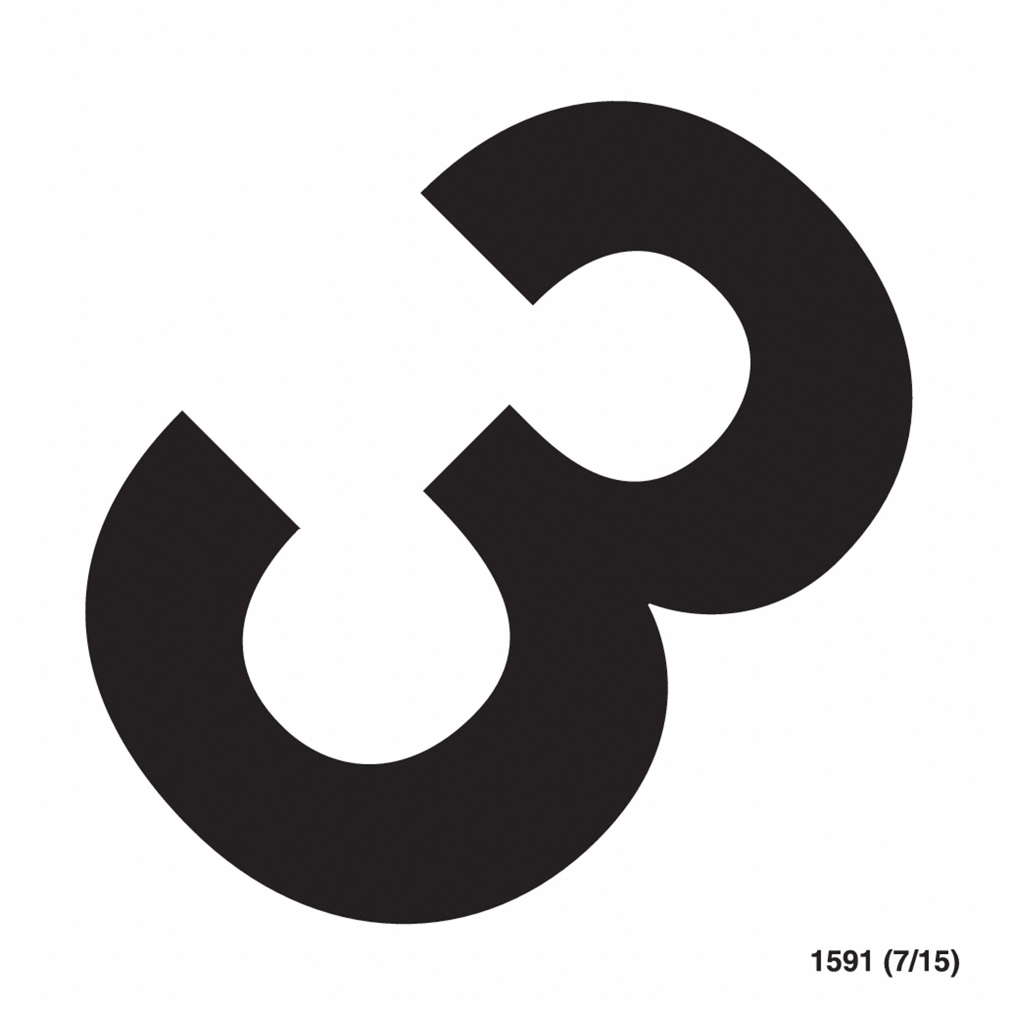 Number Label: 4 1/4 in Character Ht, Indoor Only, Non-Reflective, Black, 3, 20 Pieces, Black, 20 PK