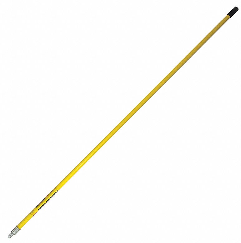 BROOM HANDLE,FIBERGLASS,YELLOW,71