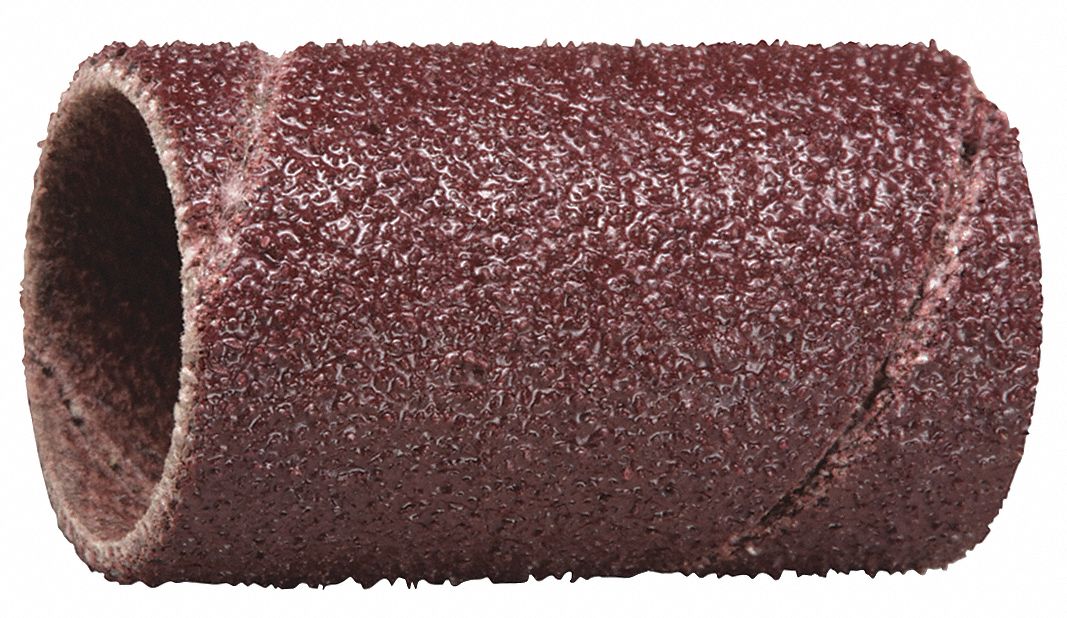 Spiral Band: 3/4 in Dia x 1 in W, Aluminum Oxide, 80 Grit, 341D