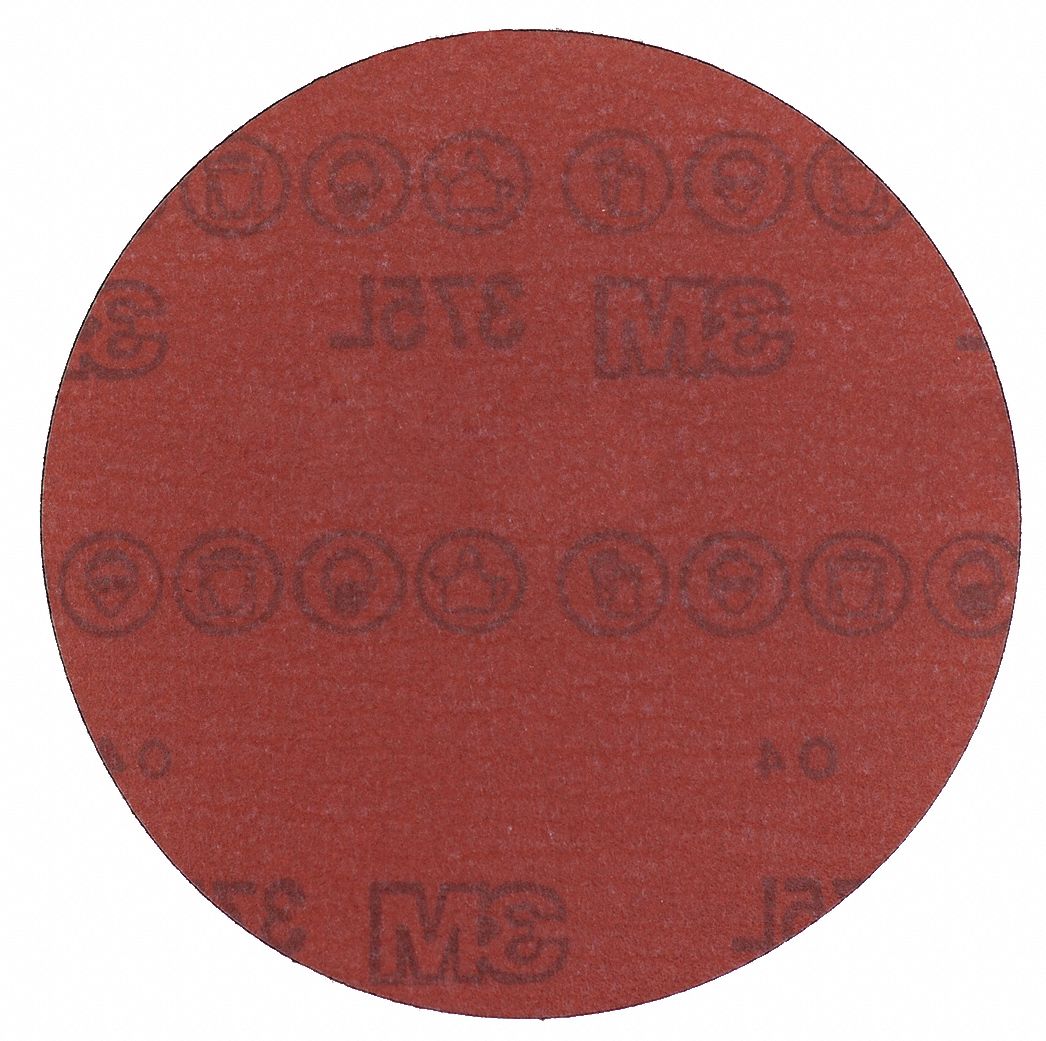 3M Hook-and-Loop Sanding Disc: 500 Abrasive Grit, Aluminum Oxide, Film