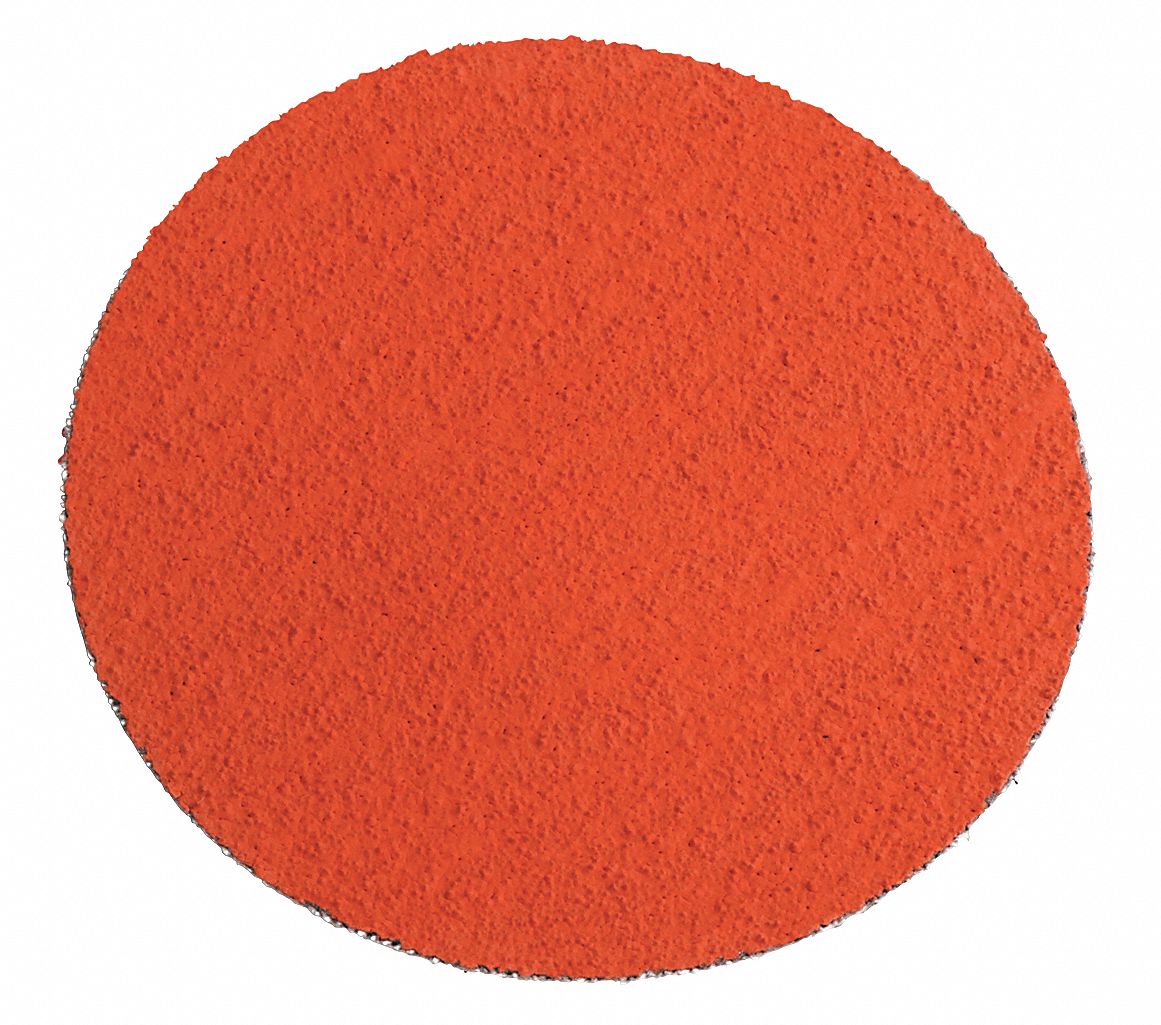 Quick-Change Sanding Disc: TR, 3", Ceramic, 60 Grit, YF Wt Polyester, 777F