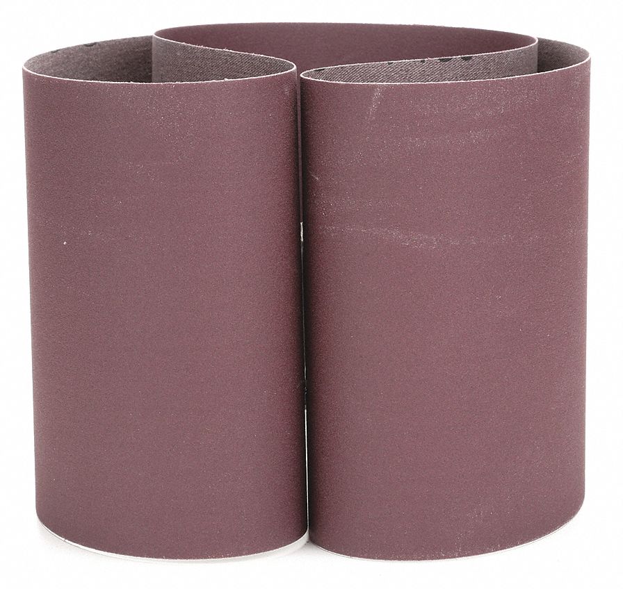 Sanding Belt: 6 in W x 48 in L, Aluminum Oxide, P180 Grit, X Wt Cloth Backing, 341D