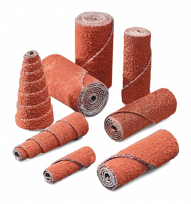 3M Full Tapered Cartridge Roll 60 Grit, 1/2 in Dia, Ceramic, 1 1/2 in