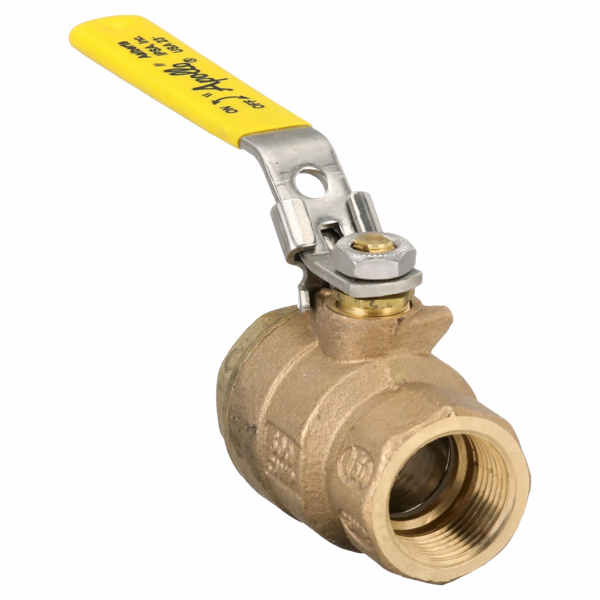 Manual Two-Way Ball Valve: 1 in, Bronze, Straight, FNPT x FNPT, 600 psi Max. Pressure (CWP)