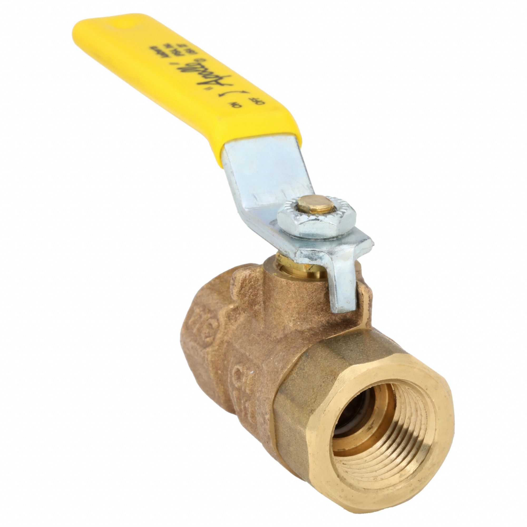 Manual Two-Way Ball Valve: 1/2 in, Bronze, Straight, FNPT x FNPT, 600 psi Max. Pressure (CWP)
