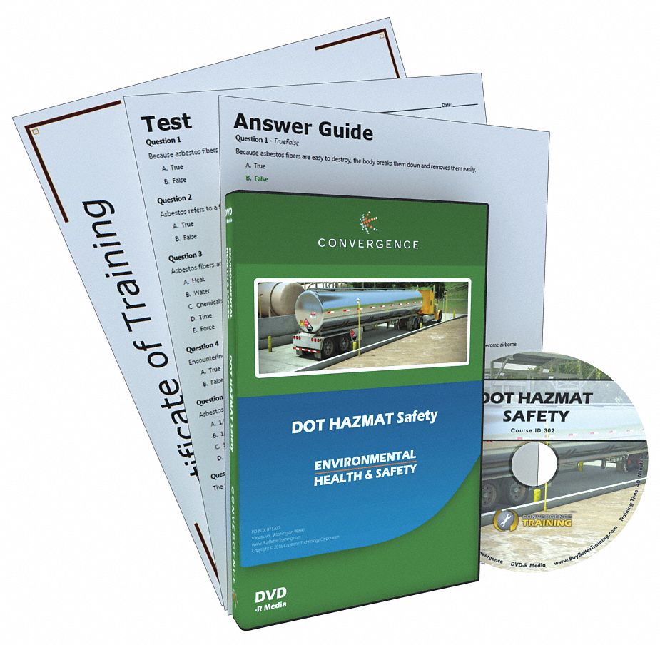 Safety Training Program, DVD, DOT HAZMAT Safety Training, English, 25