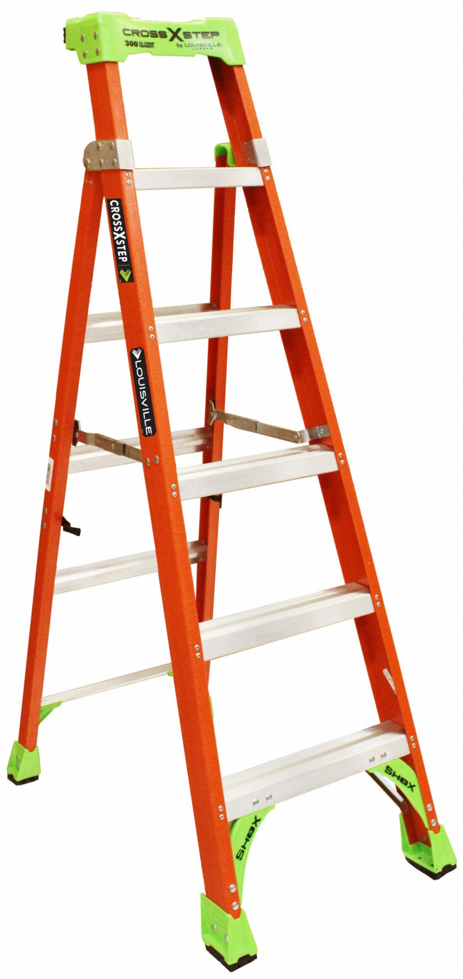 Louisville Ladder 6-Foot Fiberglass Step Ladder, 300-Pound Capacity, FS1506  - Stepladders 