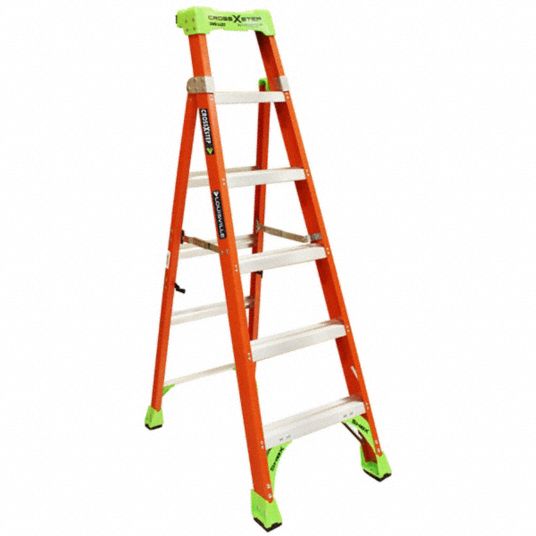 LOUISVILLE, 6 ft Ladder Ht, 5 Steps, Stepladder - 48XL13|FXS1506 - Grainger