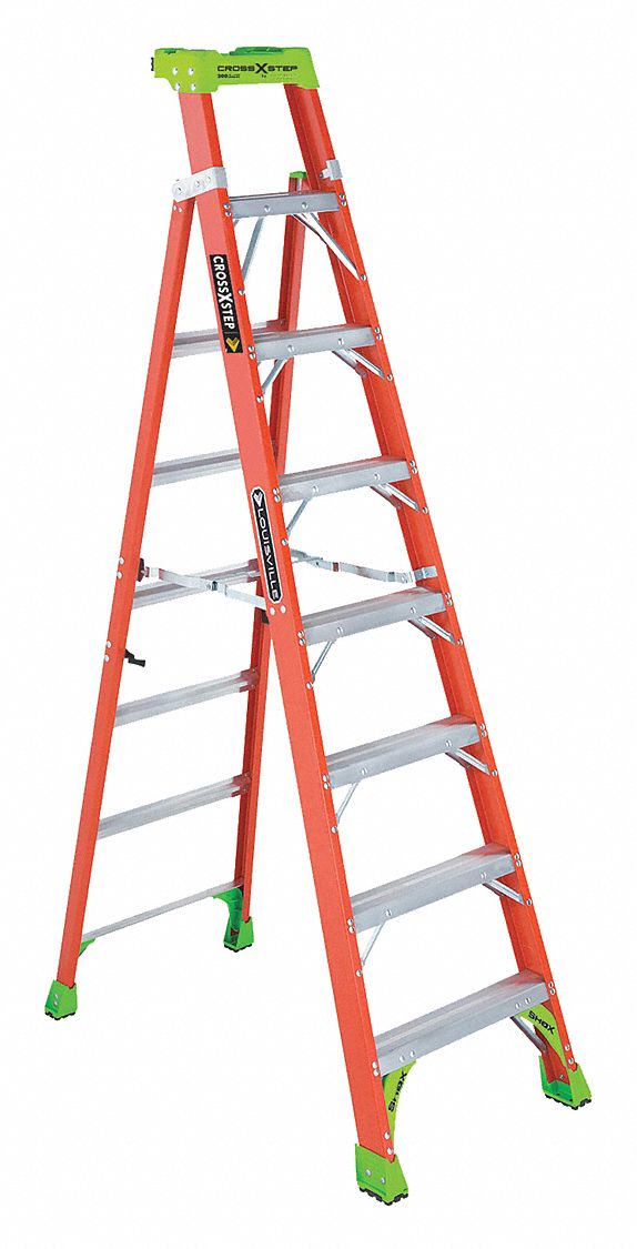 LOUISVILLE Stepladder 8 ft Ladder Ht, 7 Steps, 300 lb Load Capacity