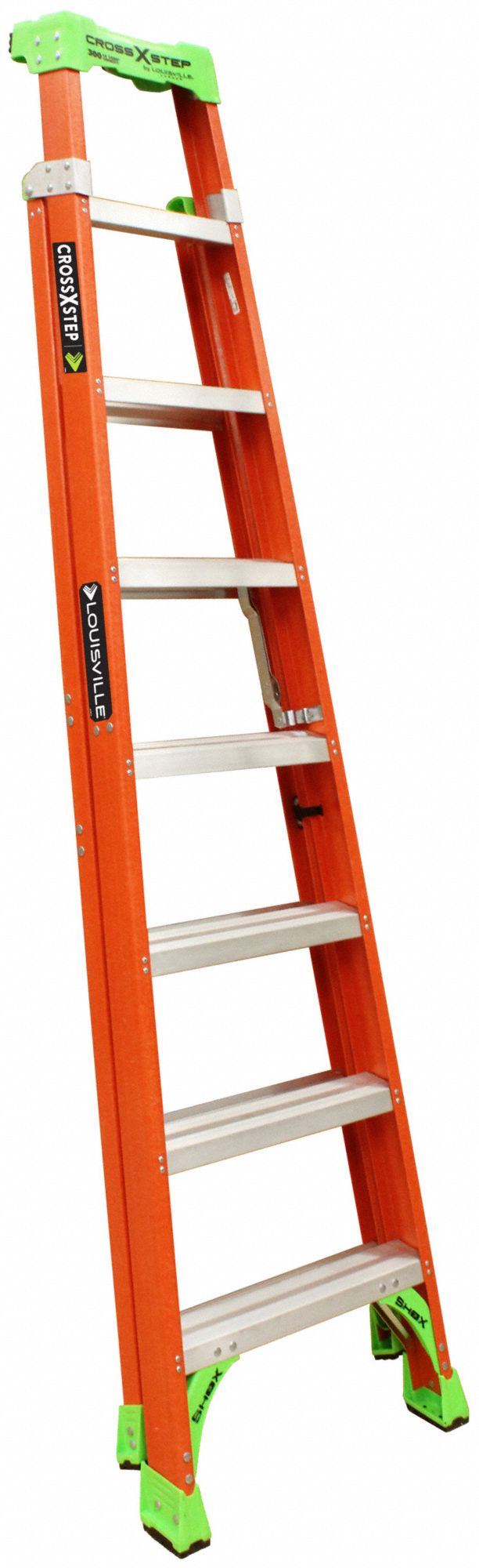 LOUISVILLE Stepladder 8 ft Ladder Ht, 7 Steps, 300 lb Load Capacity