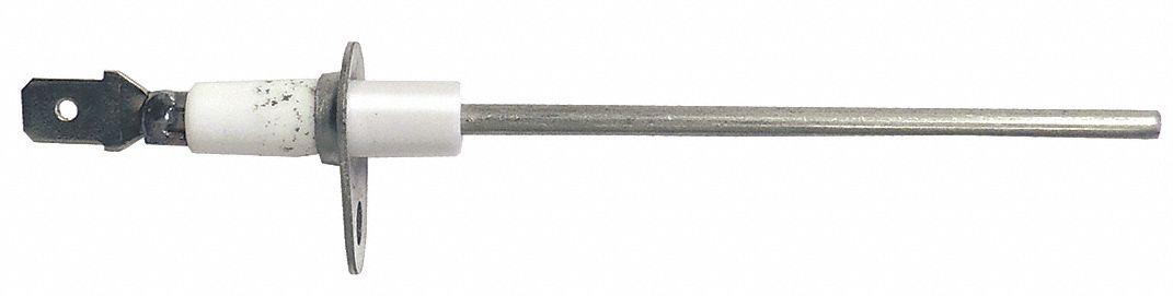 Flame Sensor: Universal, Direct Spark Ignition, Straight, 3 in Probe Lg, Hardwired, Stud Mount