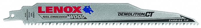 RECIPRO SAW BLADE,9 IN L,CARBIDE,PK5