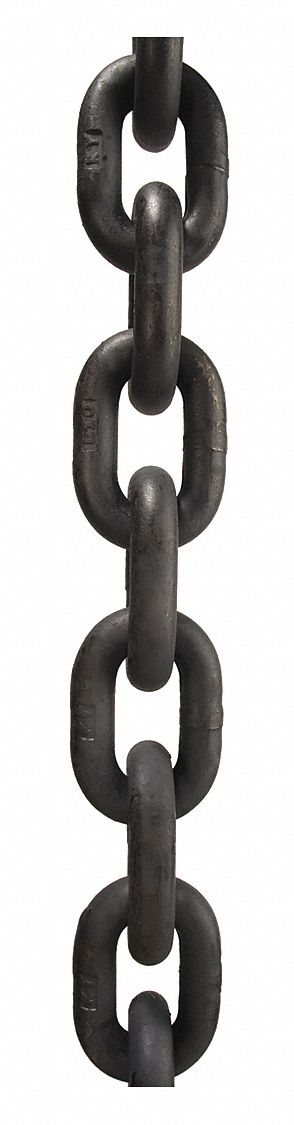 Chain: Alloy Steel, 9/32 in Trade Size, 4,300 lb Working Load Limit, Gray Armour, 5 ft Lg